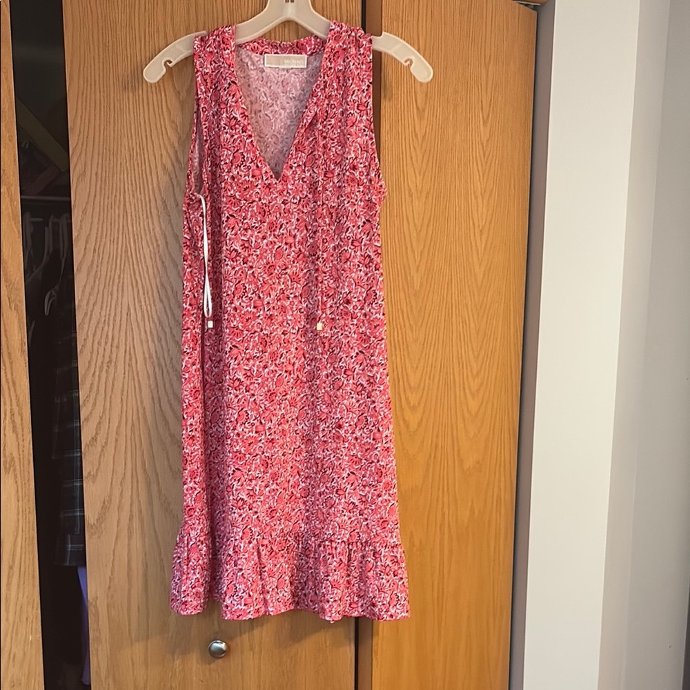 Floral Red Sleeveless Dress